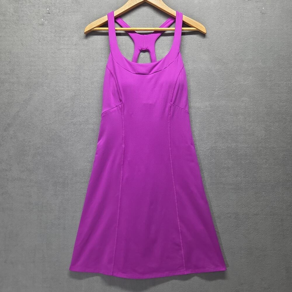 The North Face Cypress Racerback Tank Dress M Purple Athletic Tennis Hiking Bra
